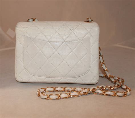 chanel white small handbag.